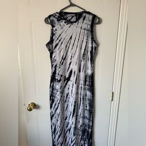 Weekday midi dress in tie dye size small